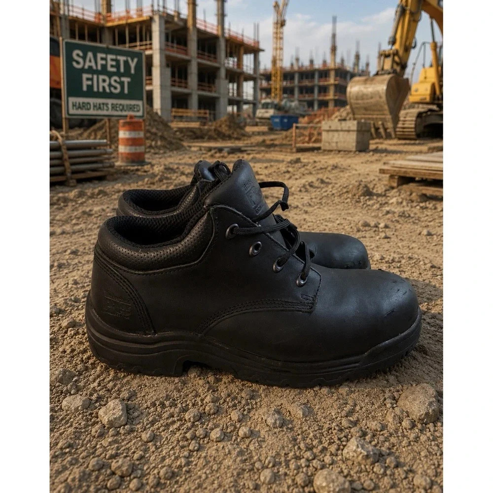 Timberland PRO Men's Titan Safety Toe Oxford Work Shoes - Black - Size 11W